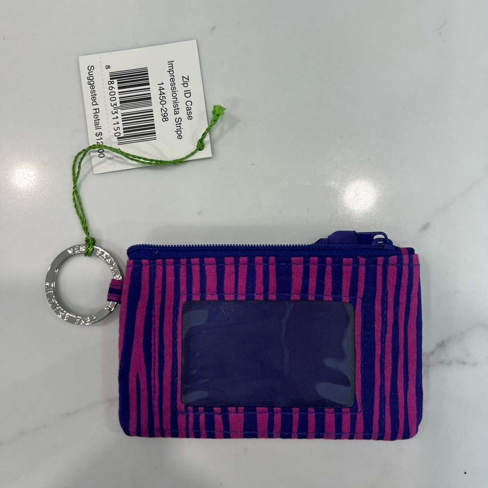 Vera Bradley Pink and Blue Key & Card Holder